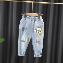 Boys jeans spring and autumn 2020 new childrens cut casual pants baby 3 pants child 5 pants 6 years old 2
