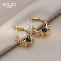 Crystal Petal Earrings Light Extravagant High Level Sensual Earrings 2021 New Tide Womens Earrings Temperament Earrings Ancient Rija