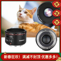 Yongnuo 50mmF1 8II second generation is suitable for Canon SLR small spittoon autofocus lens full frame 50 1 8