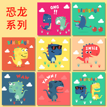 diy digital oil painting cartoon dinosaur graffiti Digital children simple coloring Simple oil painting decorative painting Hanging painting