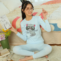 Junior high school students autumn clothes autumn pants set female middle school students 12-13-14-15 years old children cotton girl warm underwear