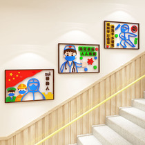Outbreak prevention and control Topics Culture Wall decoration Prevention New Canopy Virus Signs Cue Cards Kindergarten Stairs Ring Tron