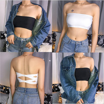  H home European and American style ins summer ice silk bandeau women with chest pad small vest inner bottoming top girl bra