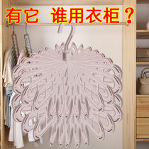  Multi-function hanger storage household shaking sound magic folding clothes rack hook drying hanger