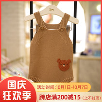 Direct mail ETTOI Korea Pegus childrens clothing 2021 autumn Brown cute cotton thread onewear 517905