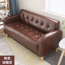 Modern simple living room three-person rental room bedroom clothing store two-person simple small apartment double sofa