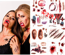 Halloween fake wound 3D blade cut meat scar tattoo sticker scars sticker scars scars