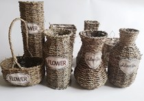 New Handmade Woven Fields Garden Vine Choreoi Choreograpes Basket Home Living Room Wall-mounted Decoration