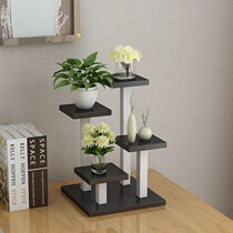 Floating window meat wood flower shelf table table top succulent plant table creative desktop multi-layer shelf indoor small