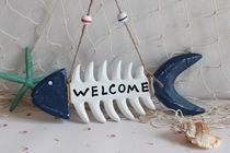 Wholesale Mediterranean style creative wooden bone welcome marine decoration crafts decoration