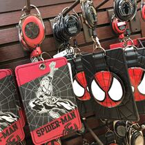 Japan USJ Universal Studios Spider-Man cartoon cute telescopic card case hanging key hanging