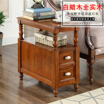 American bed head cabinet solid wood small tea table edge a few simple and luxurious square corner a few sofa side cabinets a few phone tables