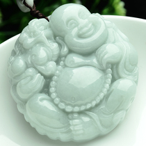 Natural A goods Jade Buddha pendant Jade Pixiu Buddha pendant Lucky treasure Jade Buddha pendant with certificate