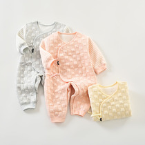 Dabi rabbit newborn jumpsuit warm side open clothes strap 0-6 months male and female baby clothes autumn and winter