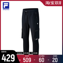 FILA ATHLETICS Fila mens pants woven trousers 2022 spring new sports pants casual small black pants