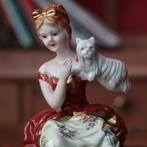 Incense bar-Vessel-A pair of male and female figures (Western antique vintage) German MEISSON Mason porcelain