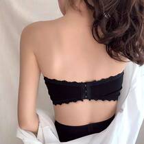 (Send Invisible Straps) Wedding Dress Strapless Underwear Female Students Korean Version Wrap Breast High School Students Beautiful Back Tube Top Bra