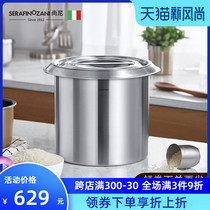 Italy Shangni stainless steel rice barrel household storage rice box insect-proof moisture-proof sealed rice cylinder kitchen rice box 20 pounds