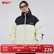 (WUT official store) winter series original design invisible checkerboard frame fabric thickened cotton jacket
