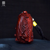 Indian small leaf red sandalwood cabbage cabbage pendant elegant new handlebar elegant mahogany play crafts