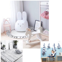ins Northern European English alphabet blanket childrens photography props creative mat decorated rabbit sofa