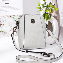 Mobile phone bag Women summer 2021 new leather mini double zipper shoulder bag fashion wild leather shoulder bag