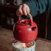 Jingdezhen Fanshantang soda glazed pottery pot cooking teapot tea cooker electric pottery stove set Hawthorn Red Kettle