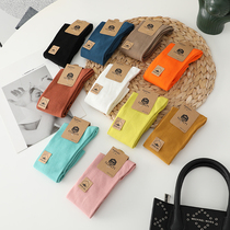  It is recommended to receive at least 3 pairs of autumn and winter with extra points candy color calf socks pile socks long tube cotton socks