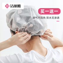 Clean Liya Bath Hat Woman Waterproof Adult Bath Summer Kitchen Sautéed Kitchen Sautéed Anti-Smoke Home Net Red Headgear Hair Hat