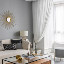 2021 new living room balcony curtain custom transparent bedroom curtain semi-shading bay window Nordic simple modern