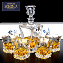 Czech bohemian BOHEMIA imported crystal glass wine glass Whisky Cup seven-piece set