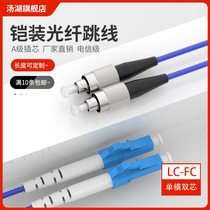 Tanghu 3 m LC-FC anti-rat armored optical fiber jumper single-mode double core pigtail custom length connector telecom grade (single-mode double core)