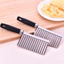 Kitchen Cooking Tool Stainless Steel Vegetable Fruit Wavy Cu