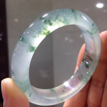 Zhou da round bar a goods jade bracelet colorful green ice seed flower Yunnan jade bracelet natural glass seed bracelet