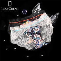 Liza Cheng high-end custom Zen embroidery series Dragon lace sexy underwear breifs bikini L29901