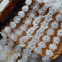lace export exquisite mesh polyester embroidery bead lace flower DIY material Jewelry necklace wedding accessories