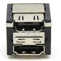 Zhende HDMI double-layer female DUAL Head DUAL HDMI STACKED CONN plug-in connector