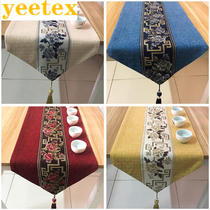 Chinese rectangular table mat Table mat Long table Small table flag tablecloth Small bedroom tea art tea decoration cloth classical