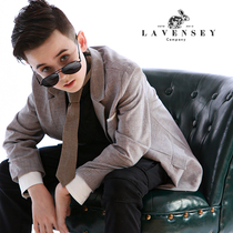 Le Wenxi new single-breasted casual suit British slim fit moderate cotton polyester dress catwalk stage costume youth