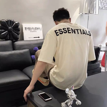 FOG FEAR OF GOD double line ESSENTIALS letter reflective high street loose short sleeve T-shirt men summer