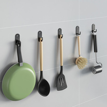 Hibbert punch-free kitchen adhesive hook hook hook coat hook Spatula storage rack storage clothes hat single hook wall hanging