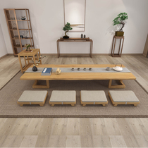 Tatami table small coffee table Japanese tea table floating window table low table table Kang table ground table solid wood Chinese Zen