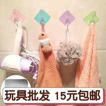 Punch-free hook adhesive hook paste strong paste on wall surface load-bearing Bathroom Kitchen suction cup coat self-adhesive