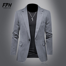 European Standing Men Trends Suit Youth Pure Color Minor Suit Single West Inlen Casual Jacket Male Tide