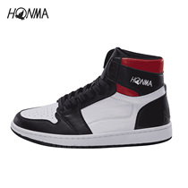 HONMA Golf new mens casual shoes high-end retro trend Senior Section cow leather comfortable