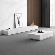 Beida Tongan modern minimalist white solid wood TV cabinet Tea Table Composition Nordic Small Family Living Room Extremely Simple Cabinet