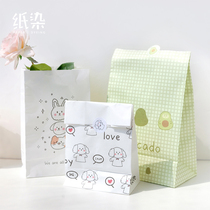 Paper dyed cute pocket mask gift bag bag bag Handbook cartoon cute ins Wind Storage paper bag