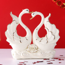 Swan ceramic ornaments home accessories living room desktop furnishings room layout creative girlfriends wedding gifts
