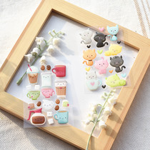 Judy Hand Ledger Material Enamel Patch Coffee Kitty