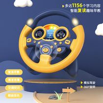 Childrens steering wheel co-pilot toy baby car girlfriend simulation driving rear seat boy car